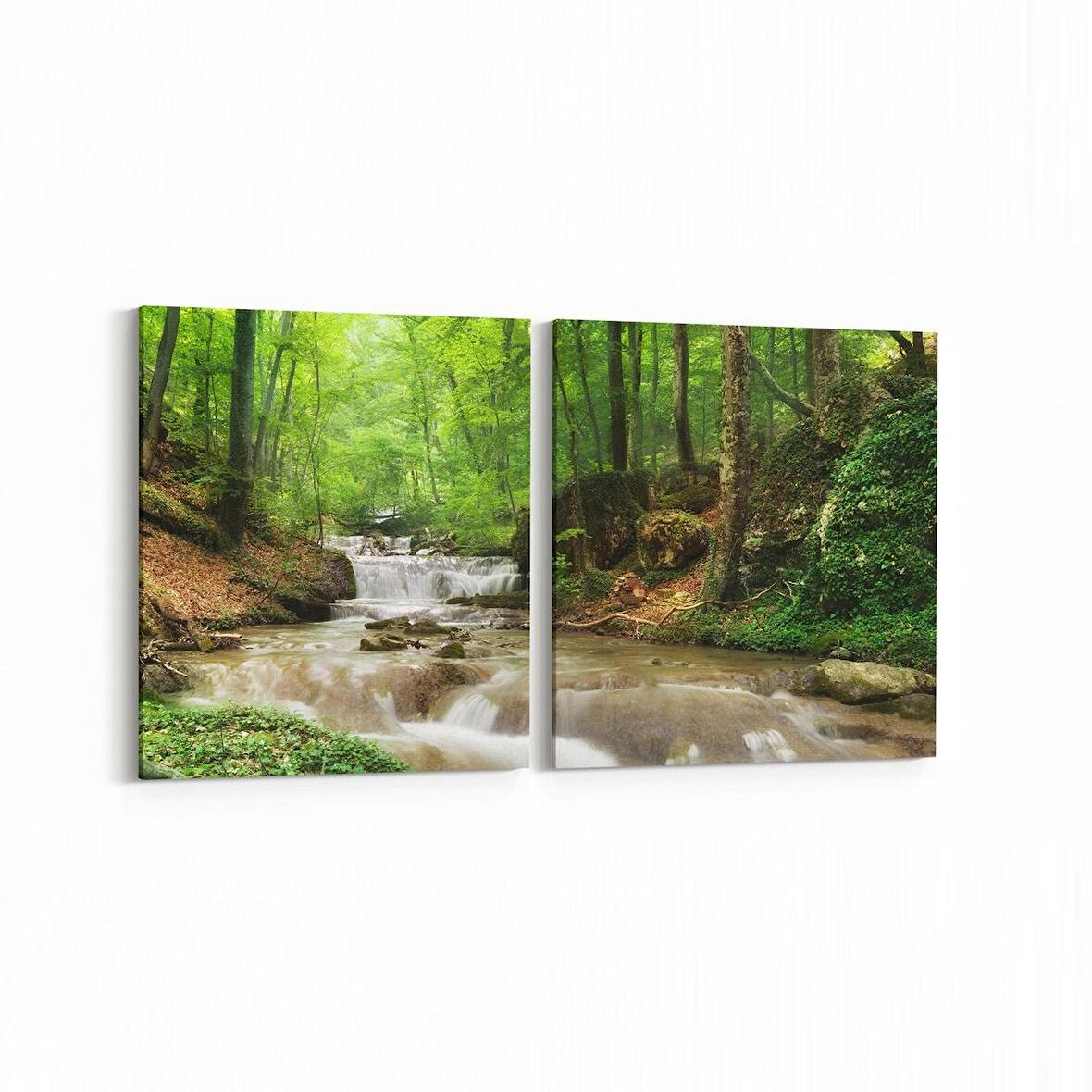 Olla 14550K2Y Doğa / Manzara Görseli Kare 2'li Yatay Kanvas Tablo (Ölçü: 145X70)