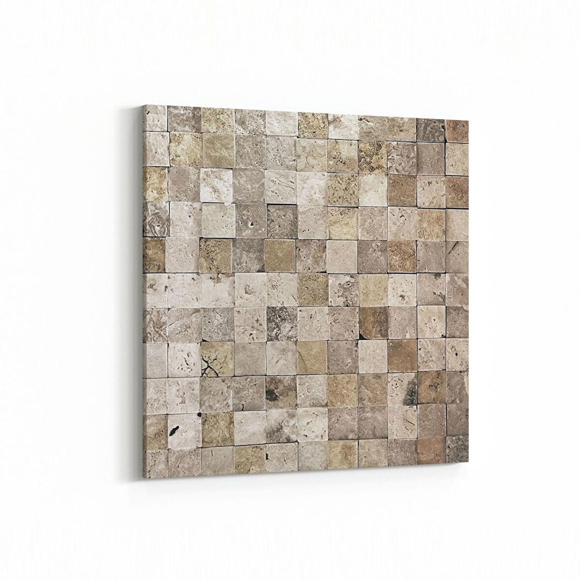 Olla 17350K Taş / Tuğla Görseli Kare Kanvas Tablo (Ölçü: 30X30)