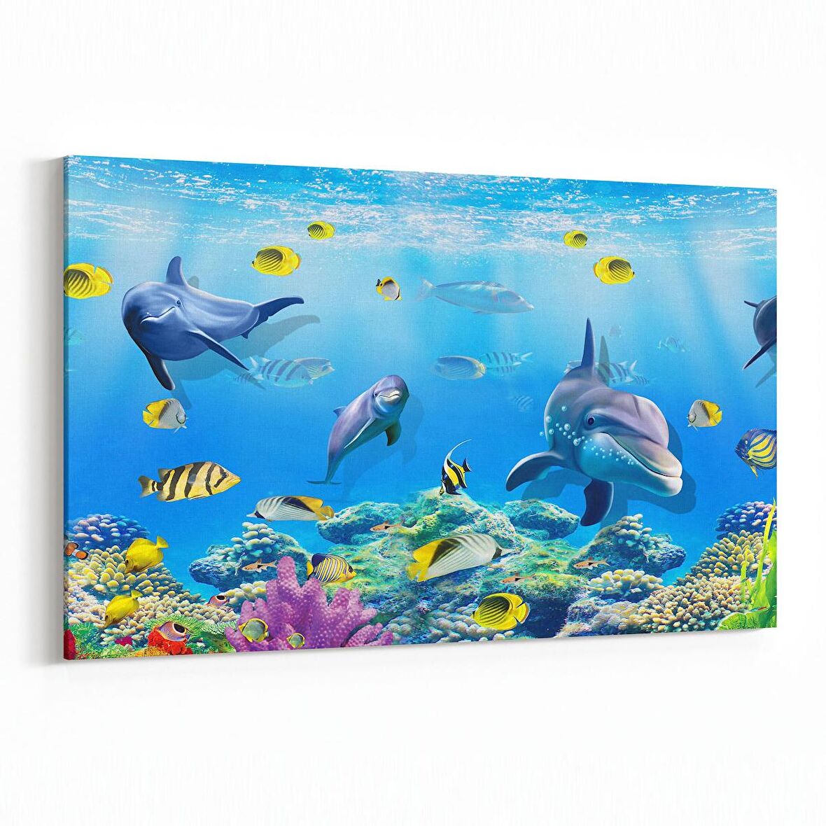 Olla 12094Y Akvaryum / Balık Görseli Yatay Kanvas Tablo (Ölçü: 30X20)