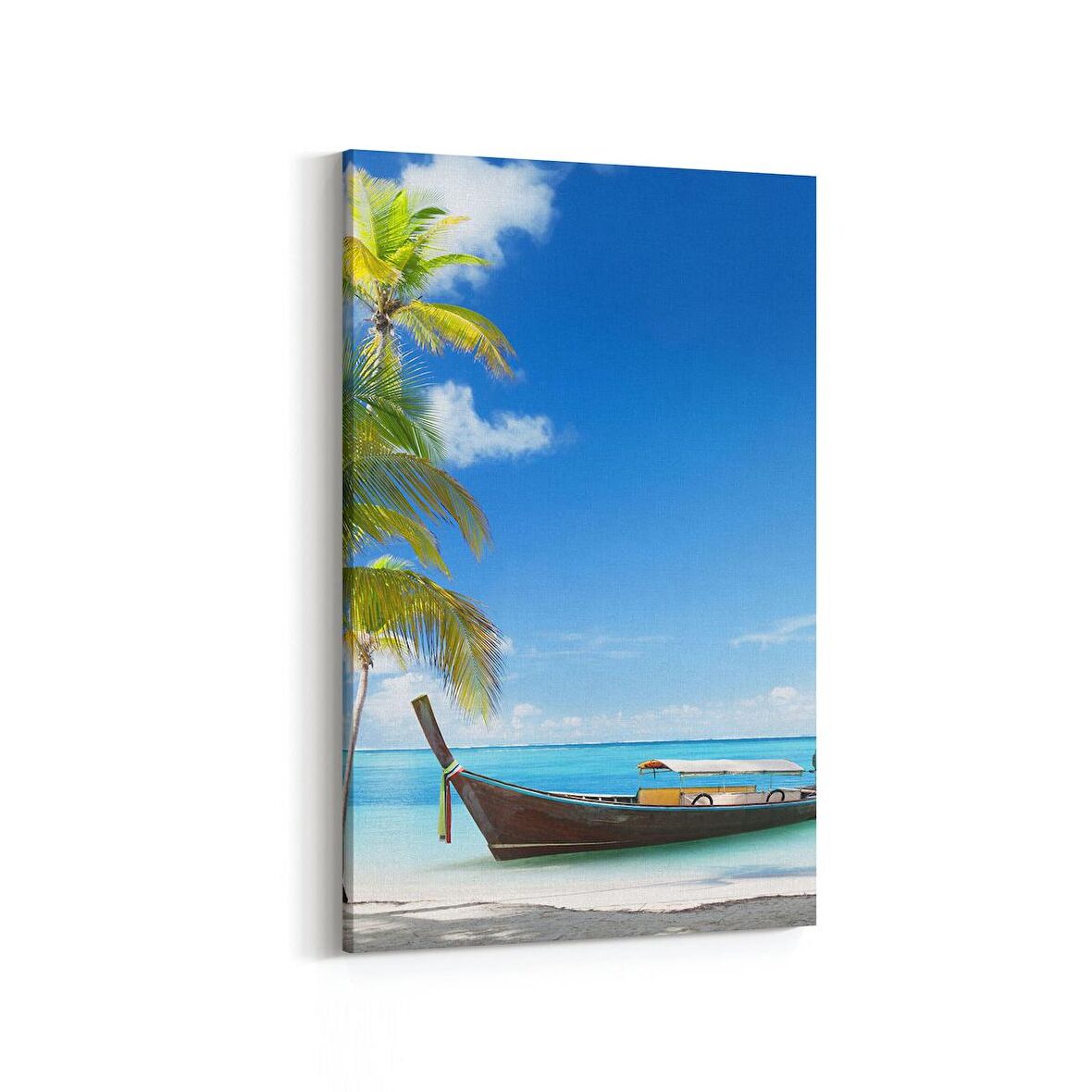 Olla 16340D Kumsal / Sahil Görseli Dikey Kanvas Tablo (Ölçü: 100X150)