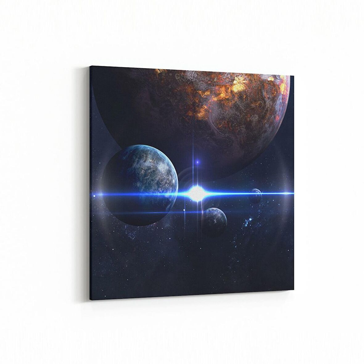 Olla 17657K Uzay Görseli Kare Kanvas Tablo (Ölçü: 30X30)