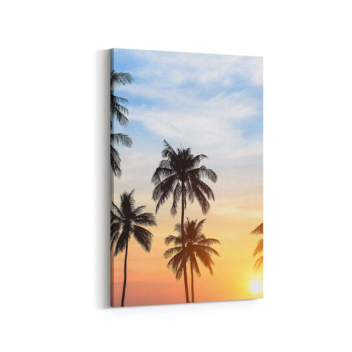 Olla 16031D Günbatımı Görseli Dikey Kanvas Tablo (Ölçü: 60X90)