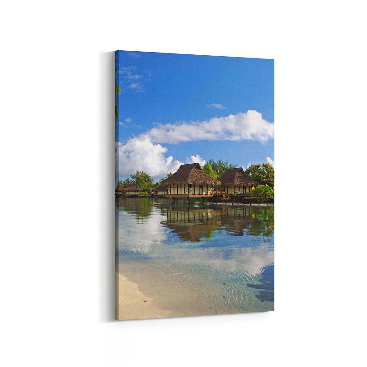 Olla 16578D Kumsal / Sahil Görseli Dikey Kanvas Tablo (Ölçü: 100X150)