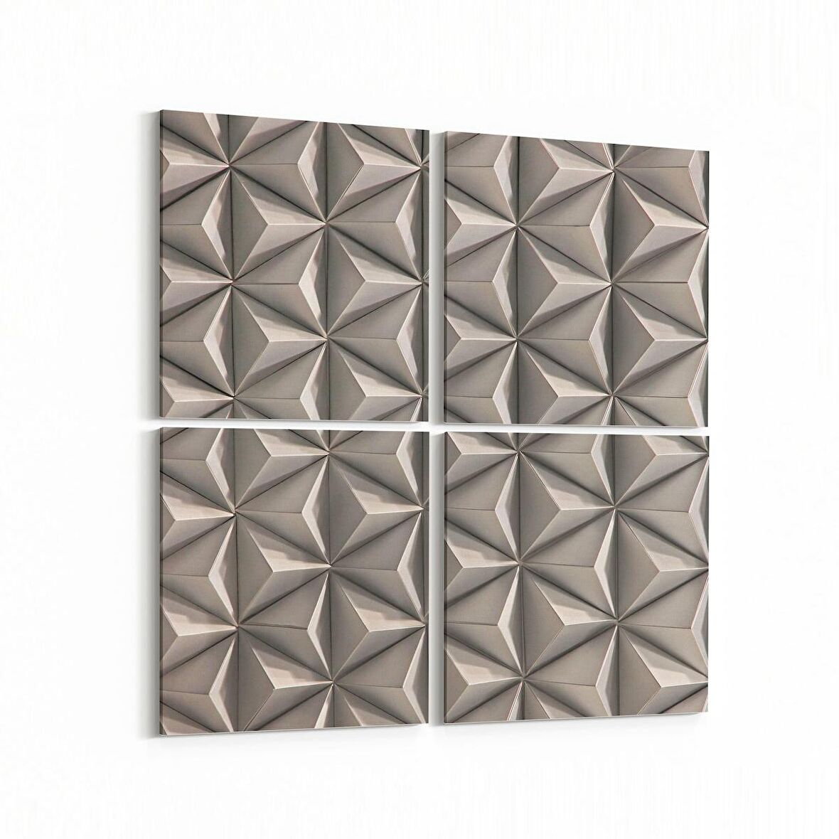 Olla 14948K4 Geometrik Desen Görseli Kare 4'lü Kanvas Tablo (Ölçü: 145X145)