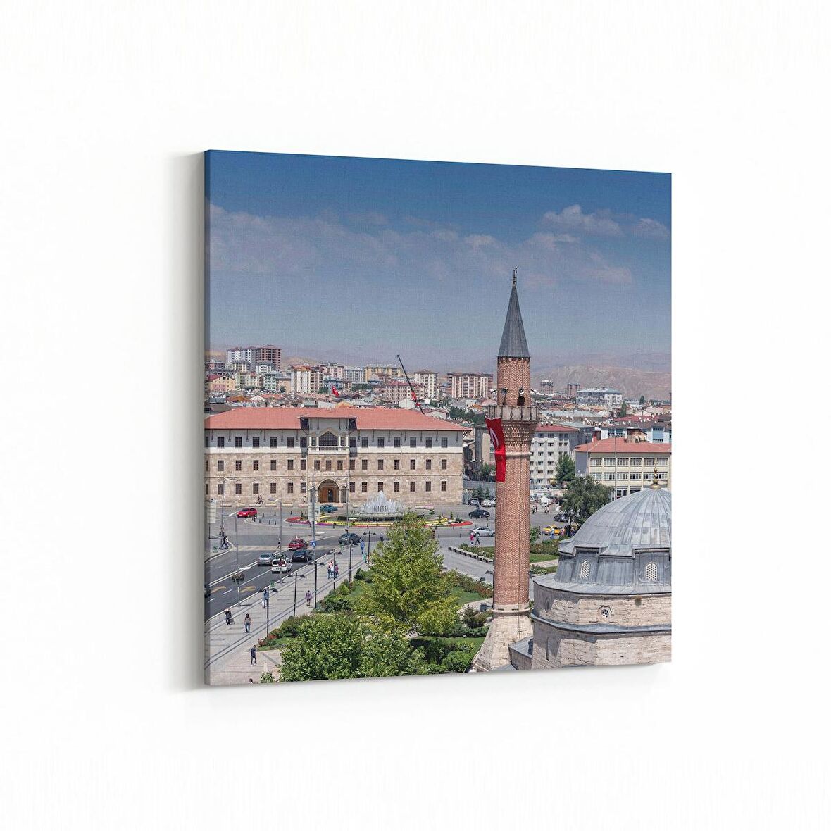 Olla 17888K Yapı Görseli Kare Kanvas Tablo (Ölçü: 25X25)