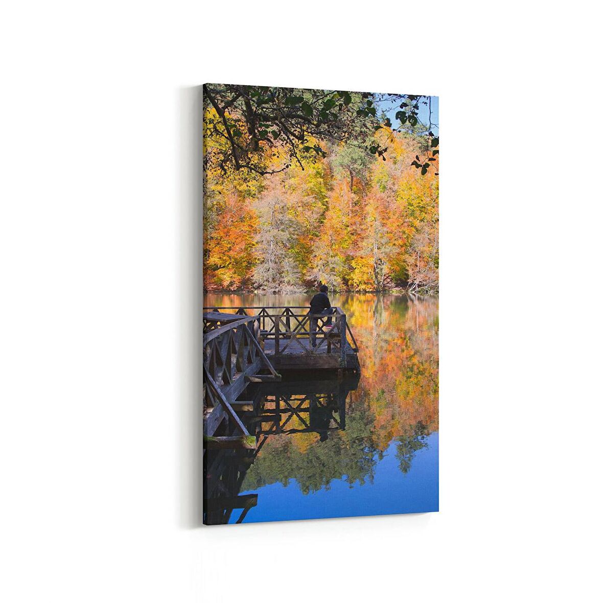 Olla 13589DD Doğa / Manzara Görseli Dikey Dar Kanvas Tablo (Ölçü: 60X120)