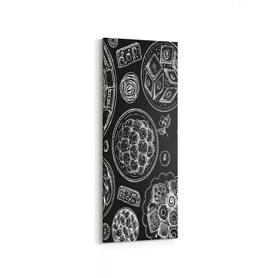 Olla 14964DI Gıda Görseli Dikey İnce Kanvas Tablo (Ölçü: 40X120)