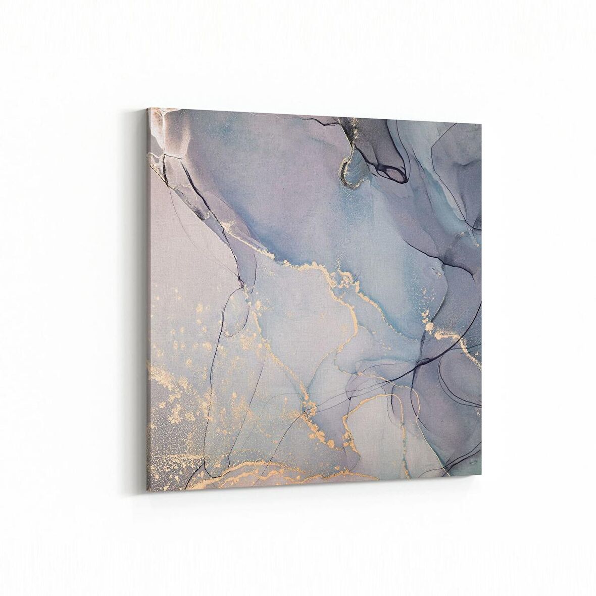 Olla 16688K Mermer Desen Görsel Kare Kanvas Tablo (Ölçü: 100X100)