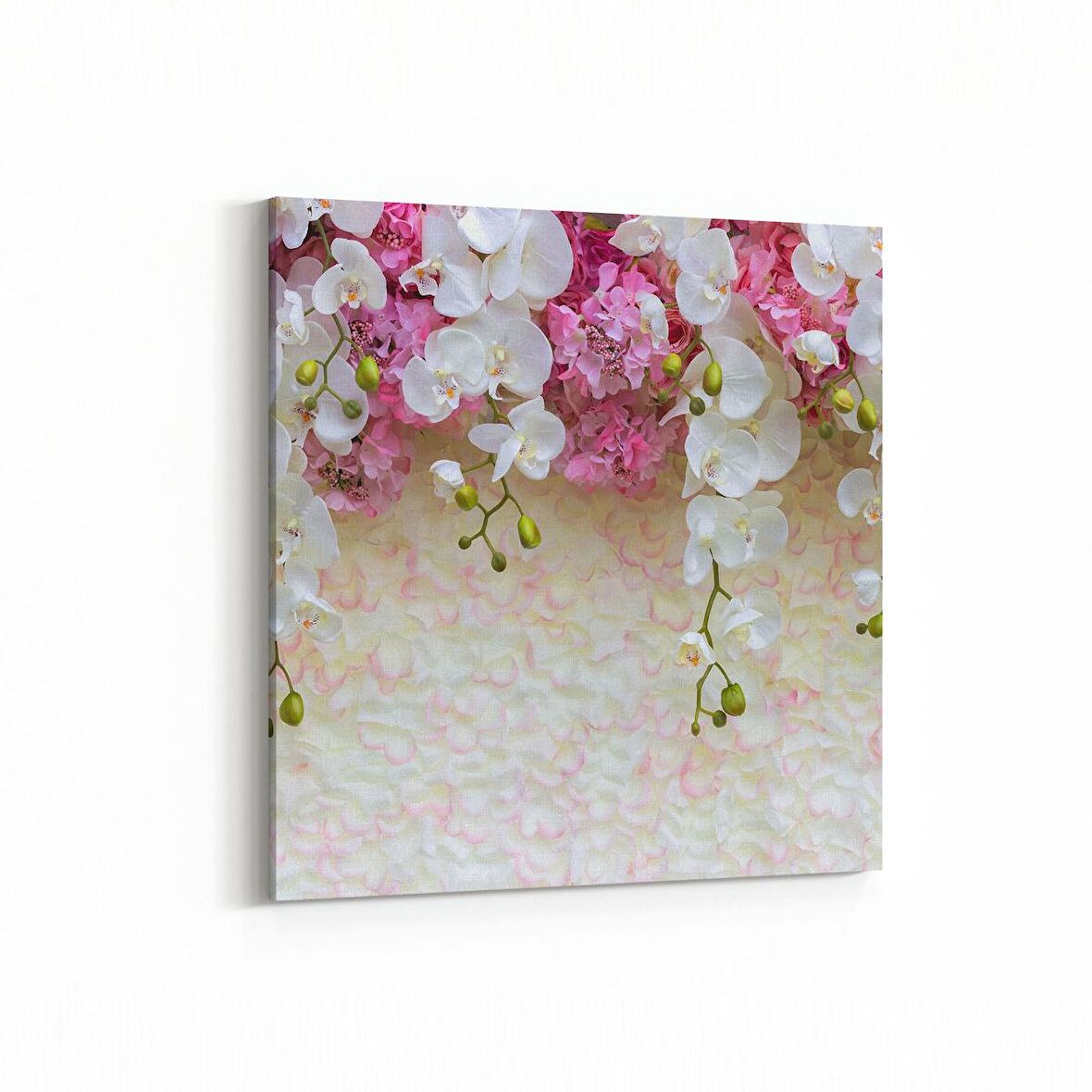 Olla 11599K Çiçek Görseli Kare Kanvas Tablo (Ölçü: 25X25)