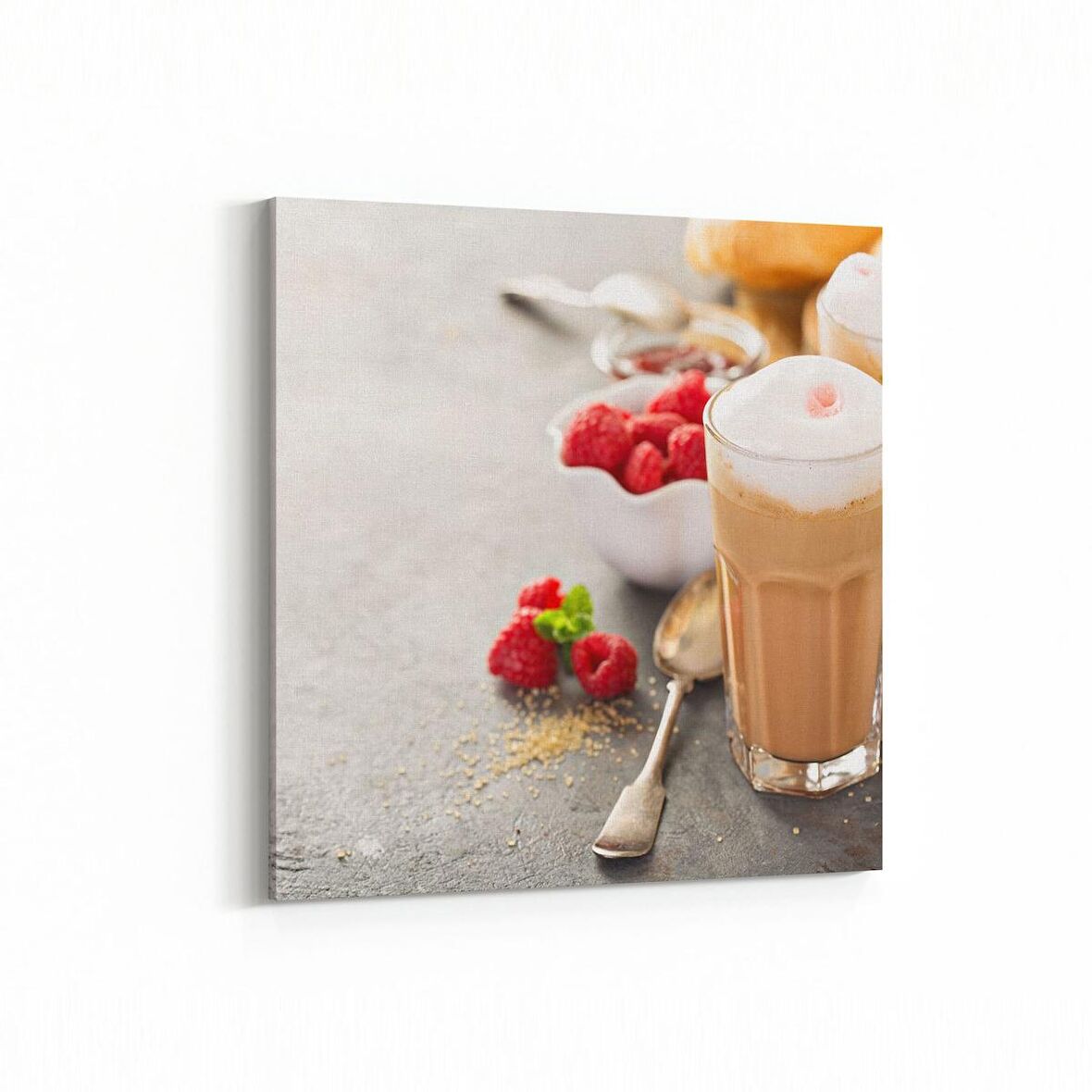 Olla 15243K Gıda Görseli Kare Kanvas Tablo (Ölçü: 25X25)