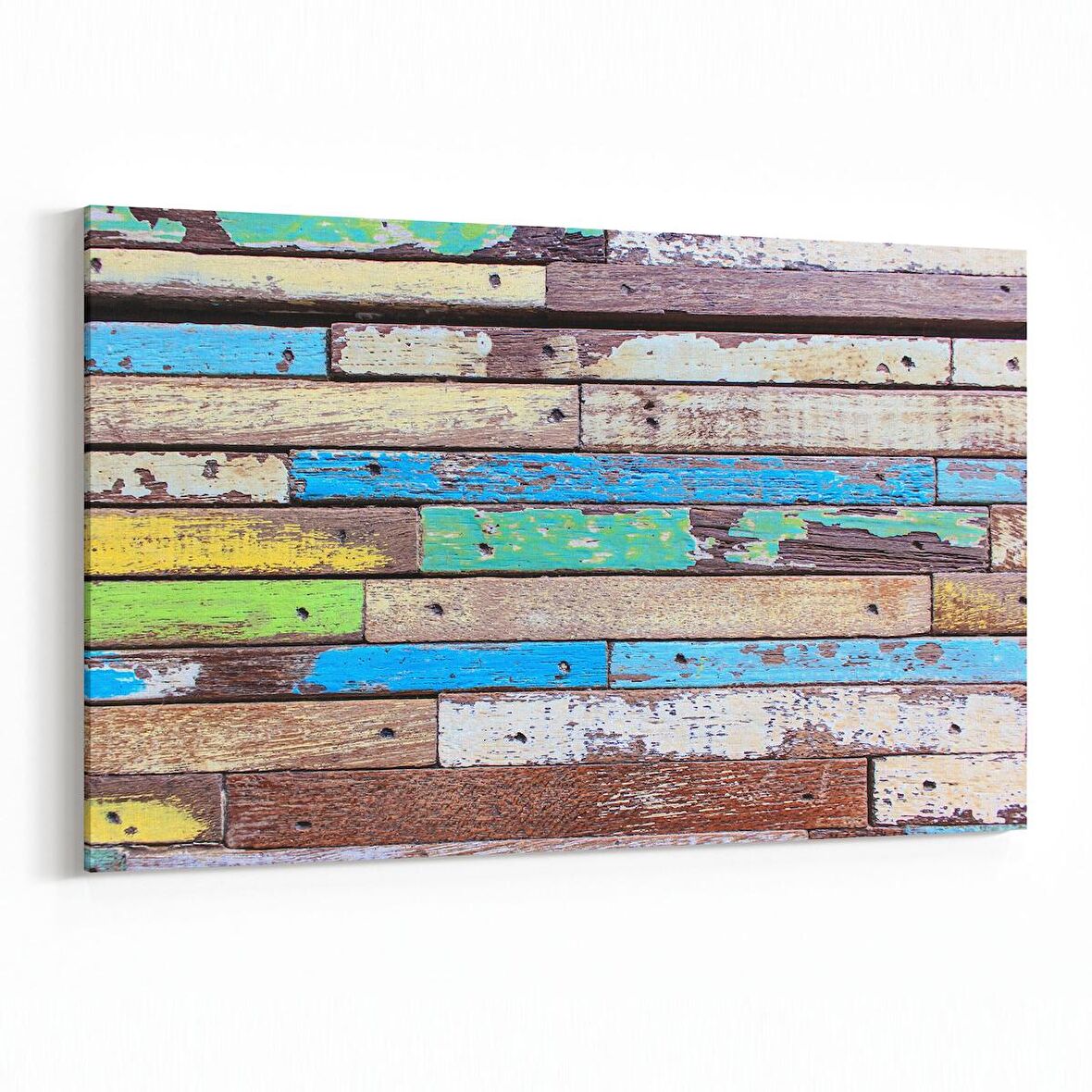 Olla 12003Y Ahşap Desen Görseli Yatay Kanvas Tablo (Ölçü: 120X80)