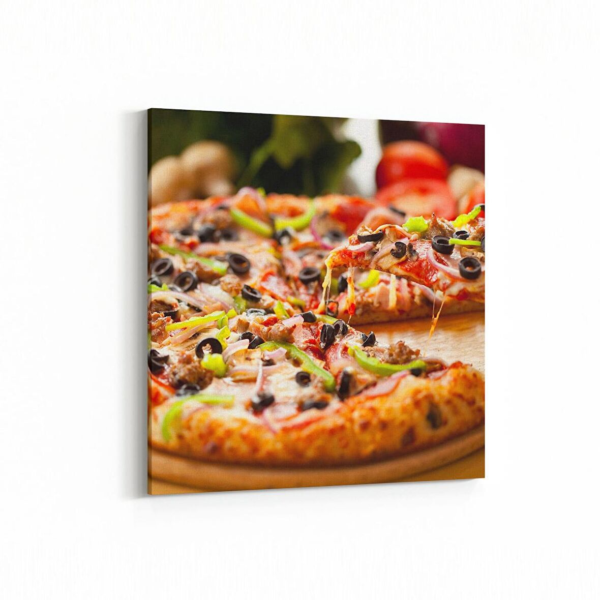 Olla 15321K Gıda Görseli Kare Kanvas Tablo (Ölçü: 25X25)