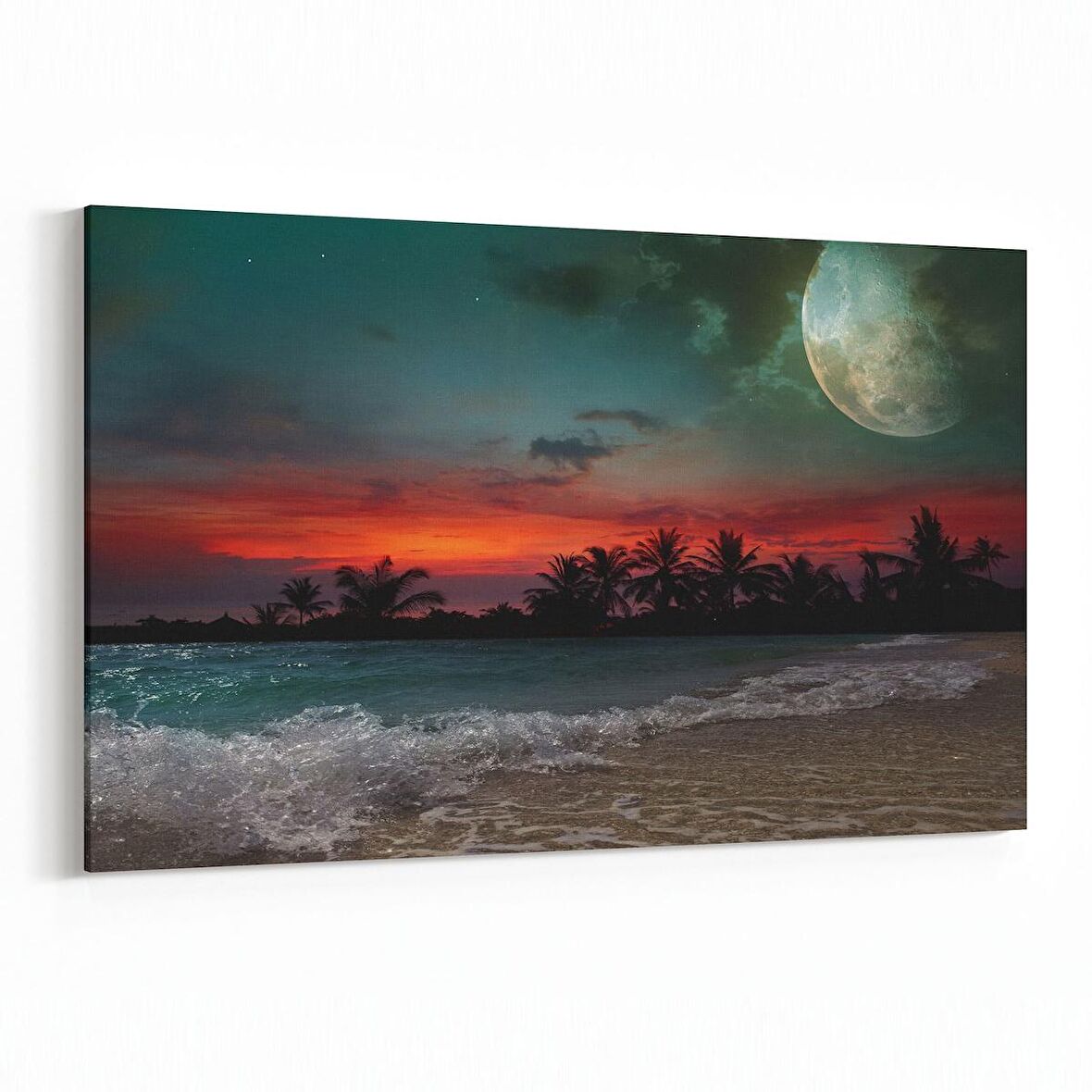 Olla 14740Y Gece Gökyüzü Görseli Yatay Kanvas Tablo (Ölçü: 90X60)