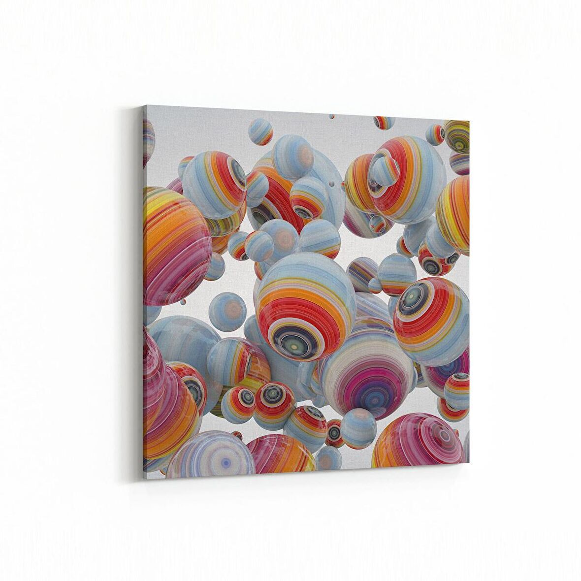 Olla 10392K Abstract Görsel Kare Kanvas Tablo (Ölçü: 25X25)