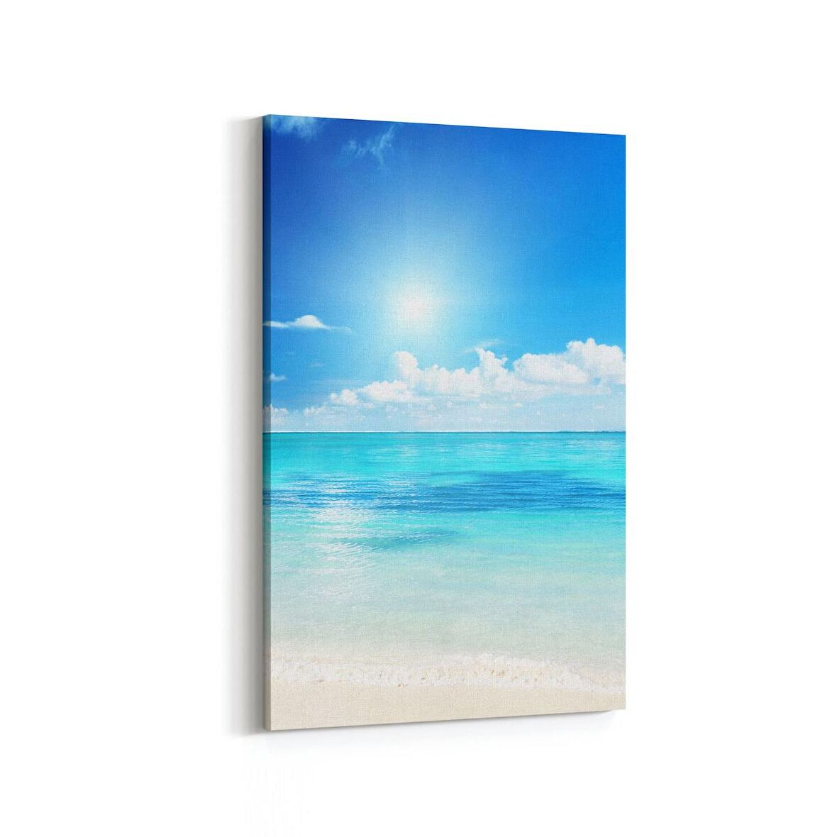 Olla 16619D Kumsal / Sahil Görseli Dikey Kanvas Tablo (Ölçü: 100X150)