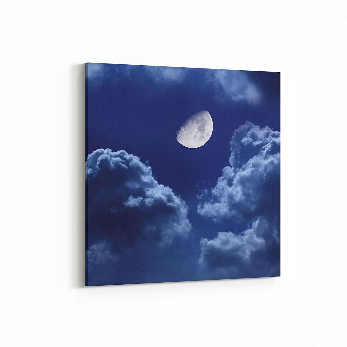 Olla 14655K Gece Gökyüzü Görseli Kare Kanvas Tablo (Ölçü: 25X25)