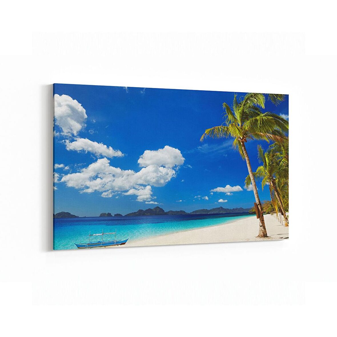 Olla 16403Y Kumsal / Sahil Görseli Yatay Kanvas Tablo (Ölçü: 90X60)