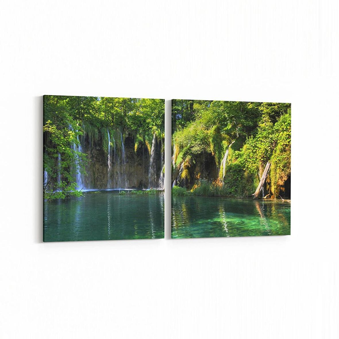 Olla 13627K2Y Doğa / Manzara Görseli Kare 2'li Yatay Kanvas Tablo (Ölçü: 125X60)