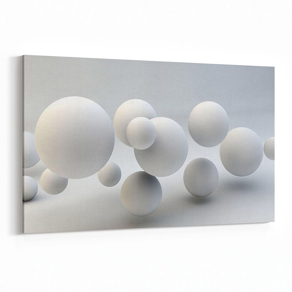 Olla 10457Y Beyaz Kabartma Görseli Yatay Kanvas Tablo (Ölçü: 150X100)