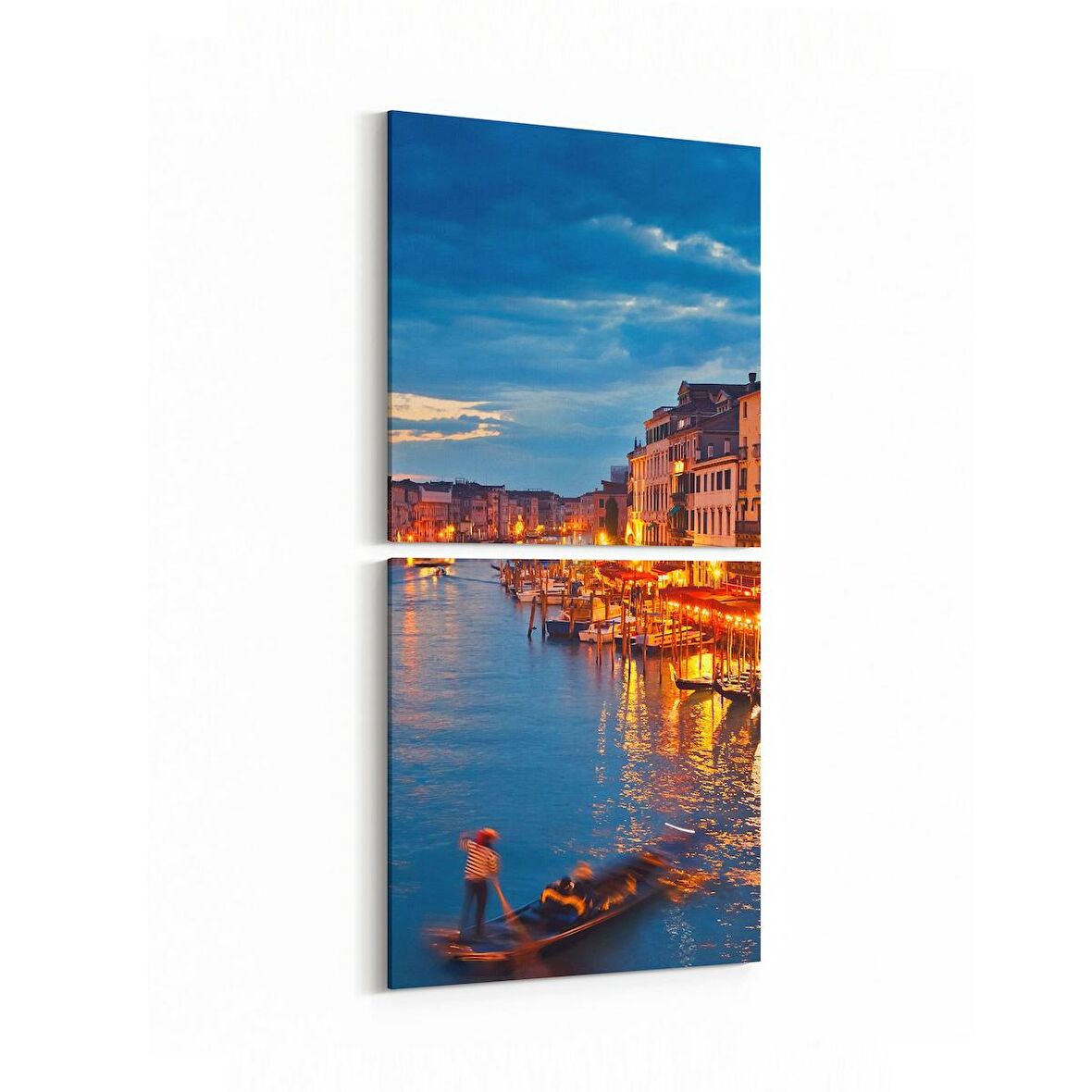 Olla 18613KD Yapı Görseli Kare 2'li Dikey Kanvas Tablo (Ölçü: 30X65)