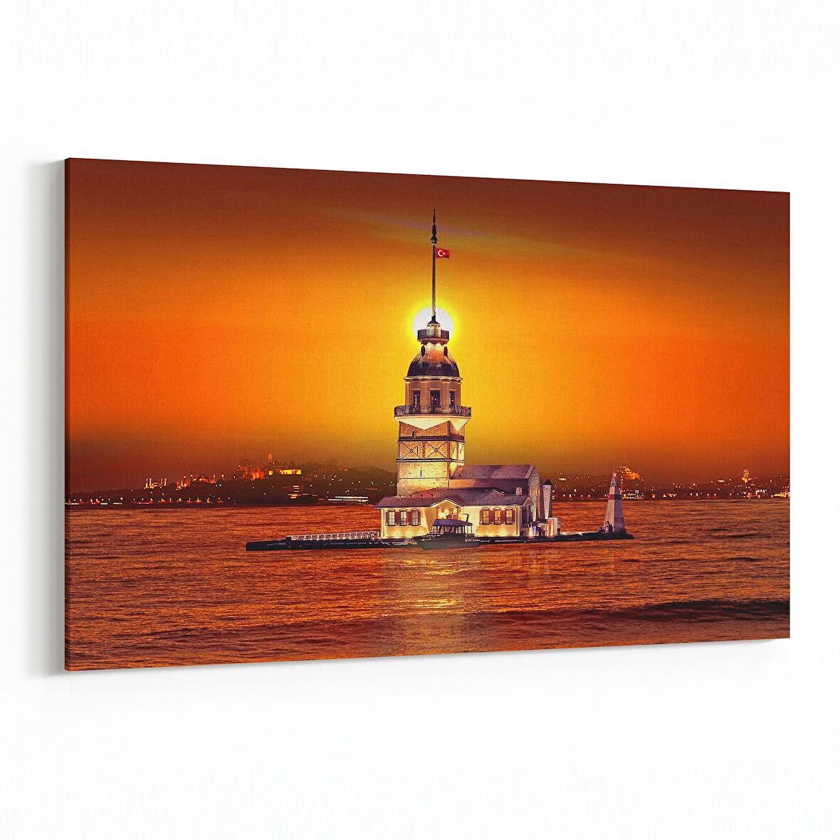 Olla 16085Y Günbatımı Görseli Yatay Kanvas Tablo (Ölçü: 70X50)