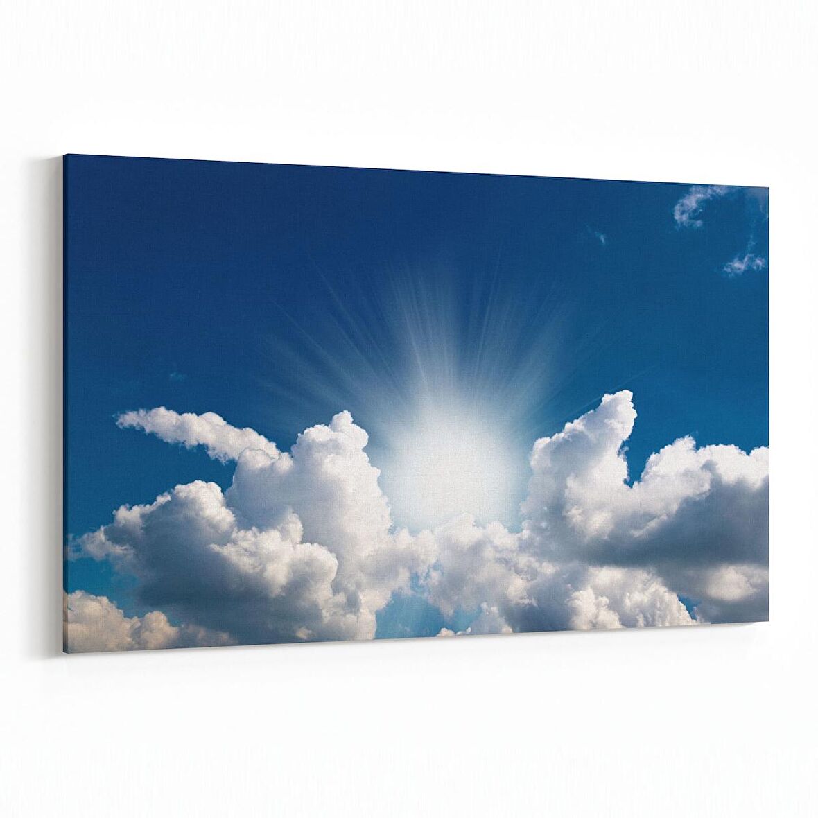 Olla 15808Y Gökyüzü Bulut Görseli  Yatay Kanvas Tablo (Ölçü: 150X100)