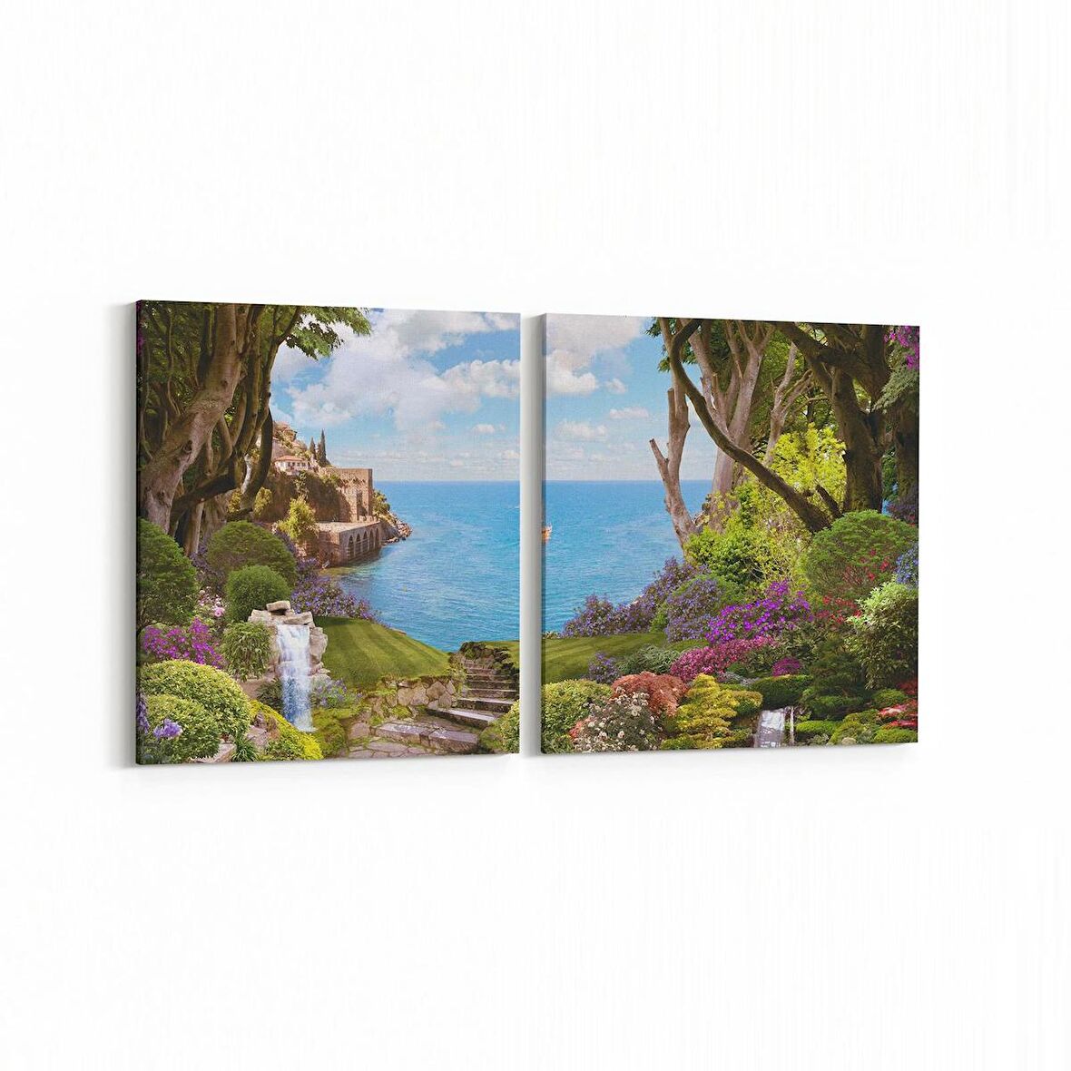 Olla 13480K2Y Doğa / Manzara Görseli Kare 2'li Yatay Kanvas Tablo (Ölçü: 105X50)