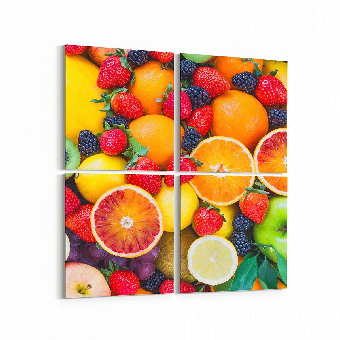Olla 15132K4 Gıda Görseli Kare 4'lü Kanvas Tablo (Ölçü: 65X65)