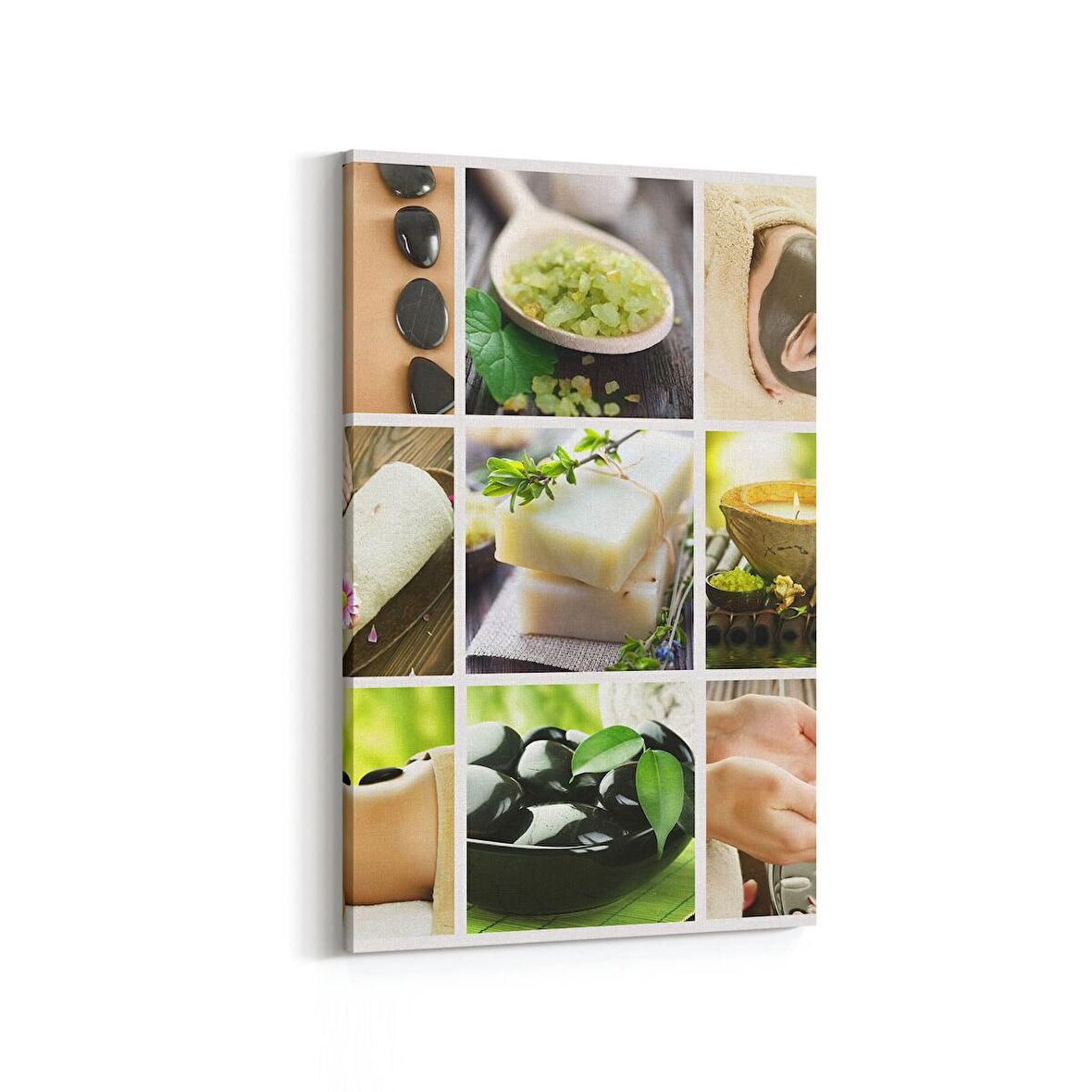 Olla 17092D Spa / Masaj Görseli Dikey Kanvas Tablo (Ölçü: 60X90)