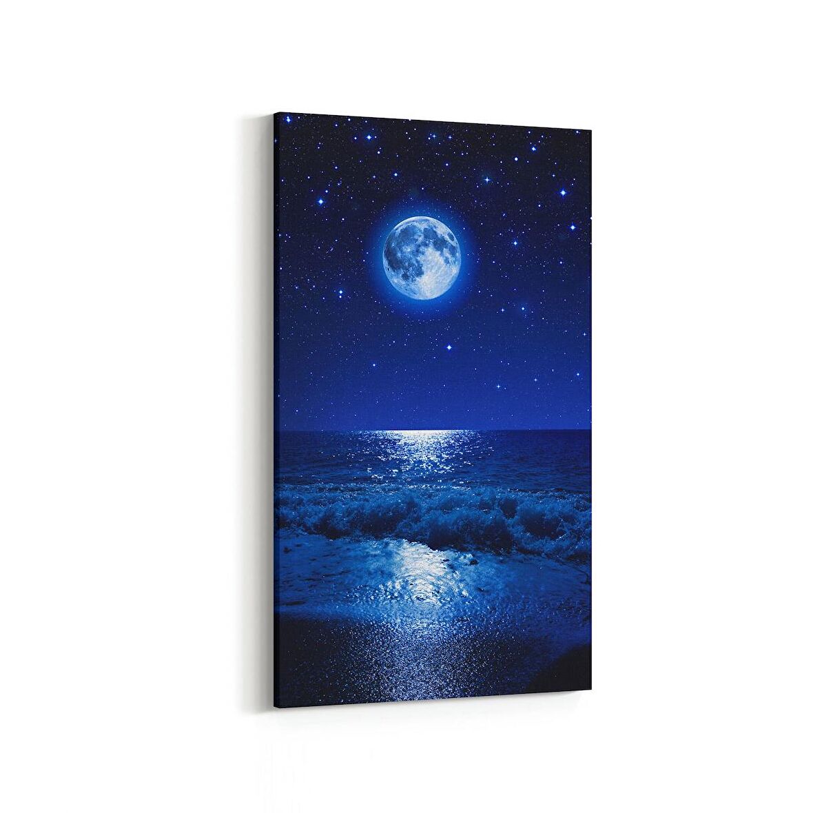 Olla 14697DD Gece Gökyüzü Görseli Dikey Dar Kanvas Tablo (Ölçü: 30X60)