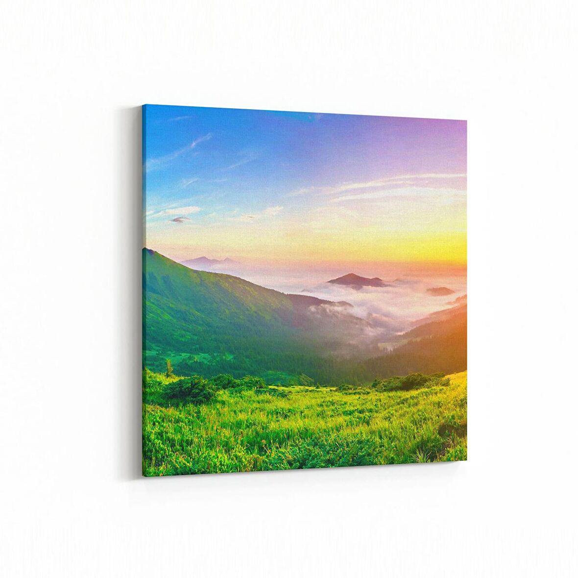 Olla 13173K Doğa / Manzara Görseli Kare Kanvas Tablo (Ölçü: 30X30)