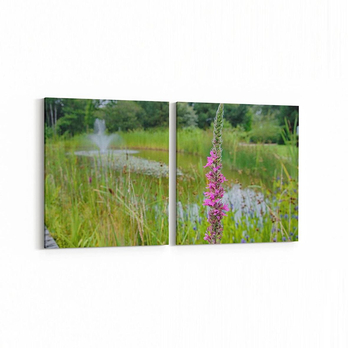 Olla 13829K2Y Doğa / Manzara Görseli Kare 2'li Yatay Kanvas Tablo (Ölçü: 85X40)