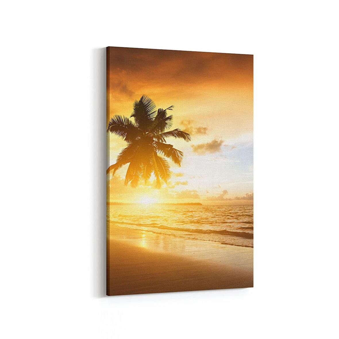 Olla 15925D Günbatımı Görseli Dikey Kanvas Tablo (Ölçü: 60X90)