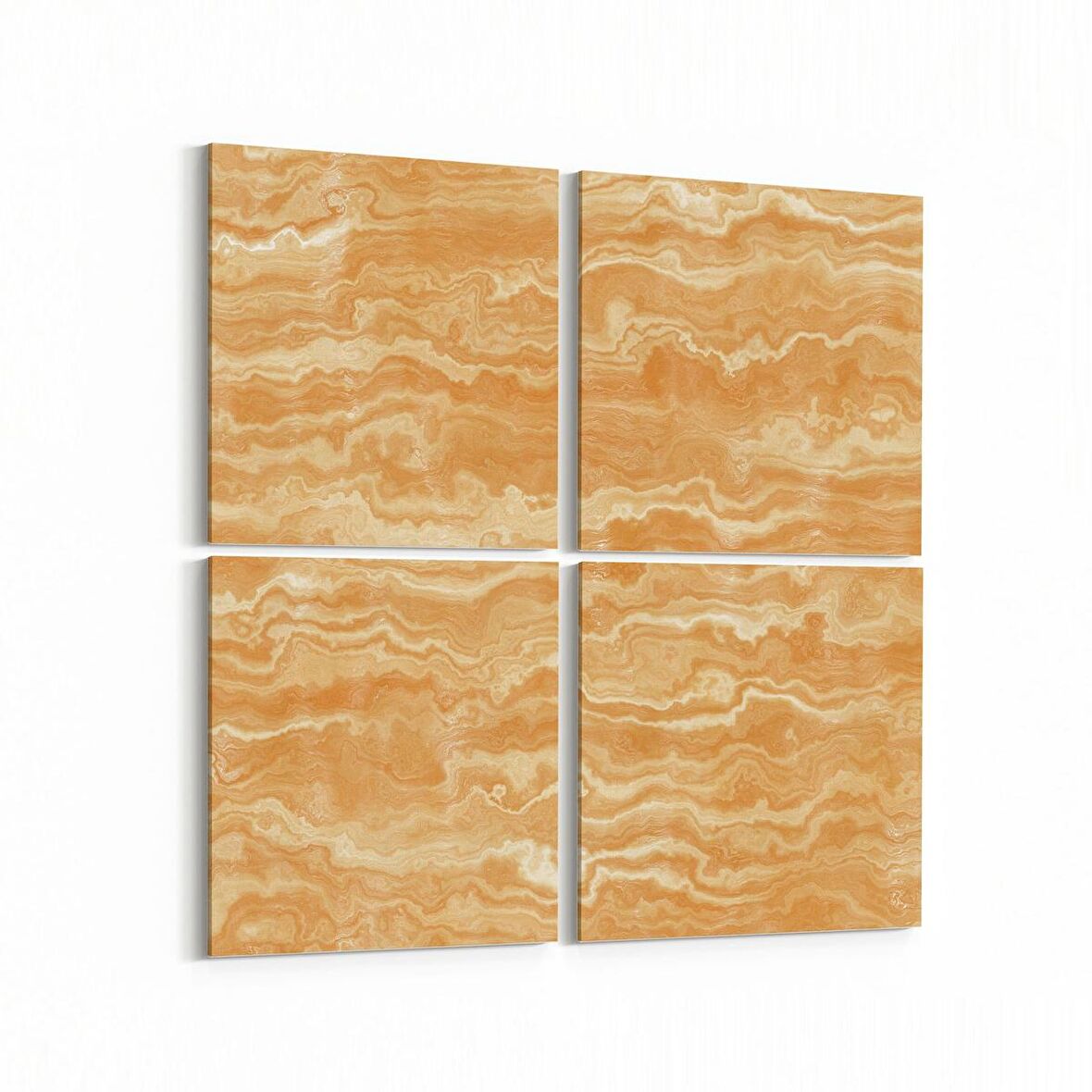 Olla 16668K4 Mermer Desen Görsel Kare 4'lü Kanvas Tablo (Ölçü: 65X65)