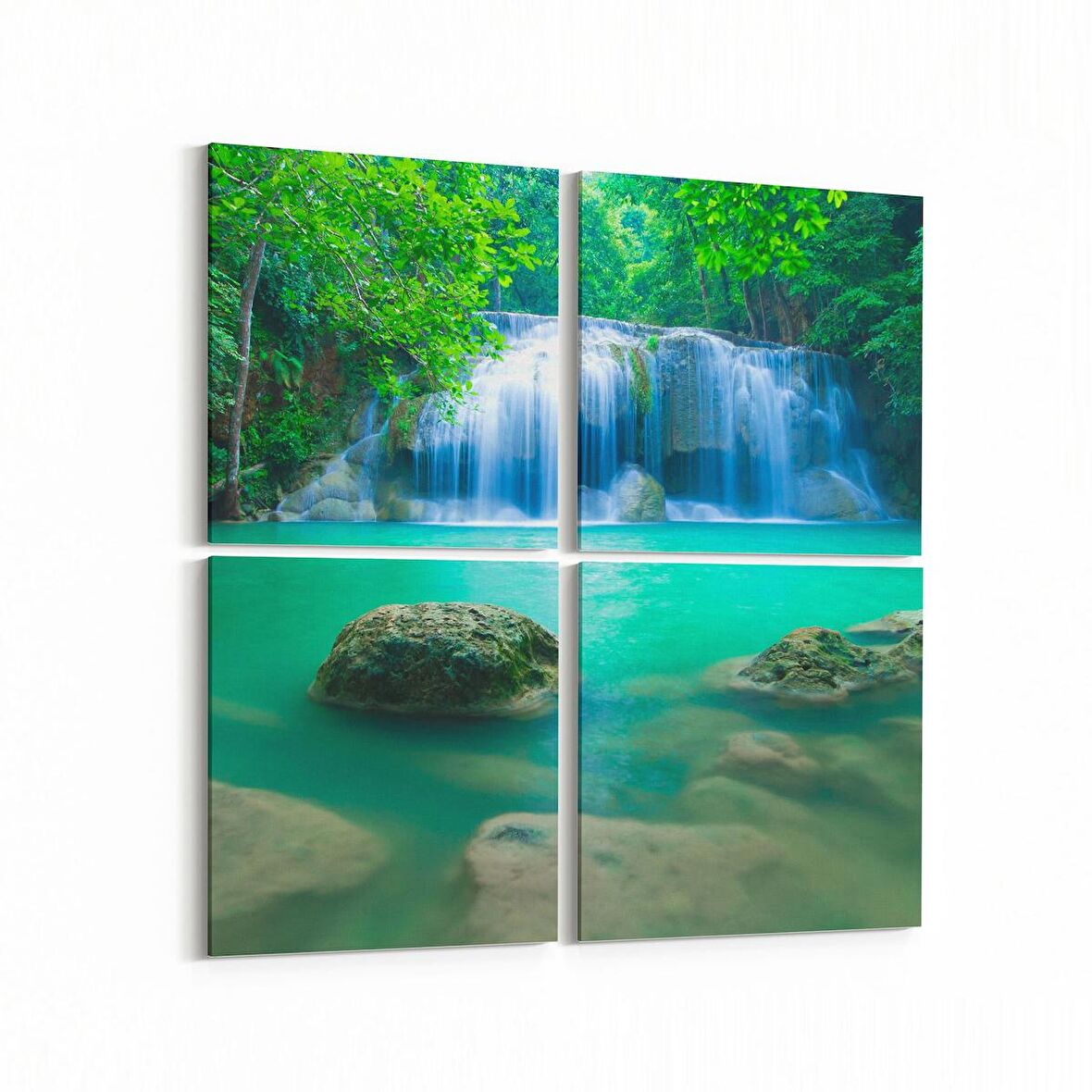 Olla 13362K4 Doğa / Manzara Görseli Kare 4'lü Kanvas Tablo (Ölçü: 65X65)