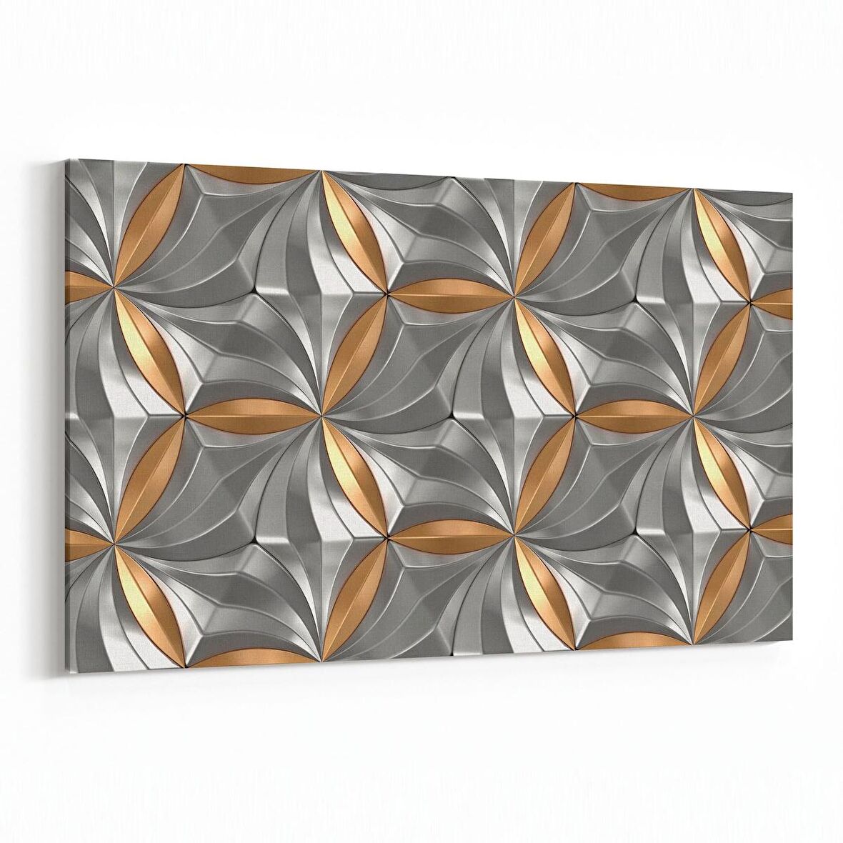 Olla 14958Y Geometrik Desen Görseli Yatay Kanvas Tablo (Ölçü: 150X100)