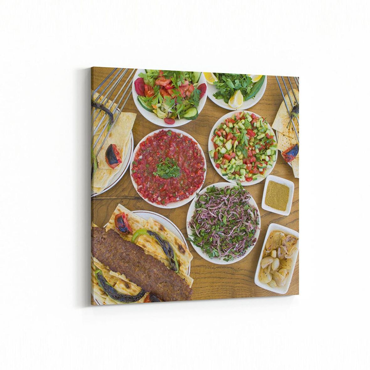 Olla 15290K Gıda Görseli Kare Kanvas Tablo (Ölçü: 25X25)