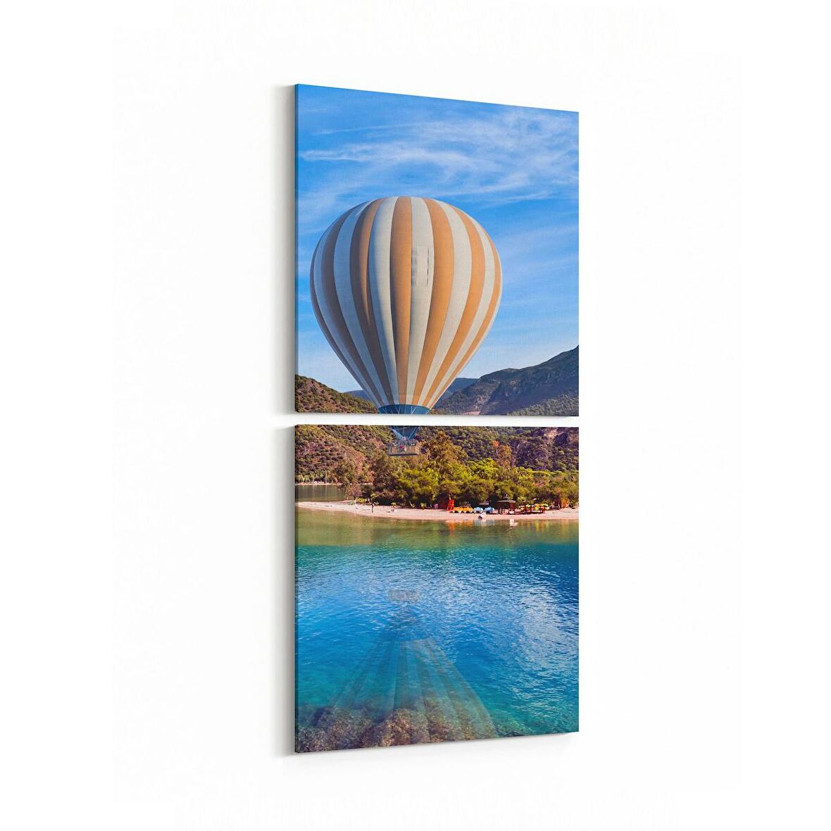 Olla 14003K2D Doğa / Manzara Görseli Kare 2'li Dikey Kanvas Tablo (Ölçü: 30X65)
