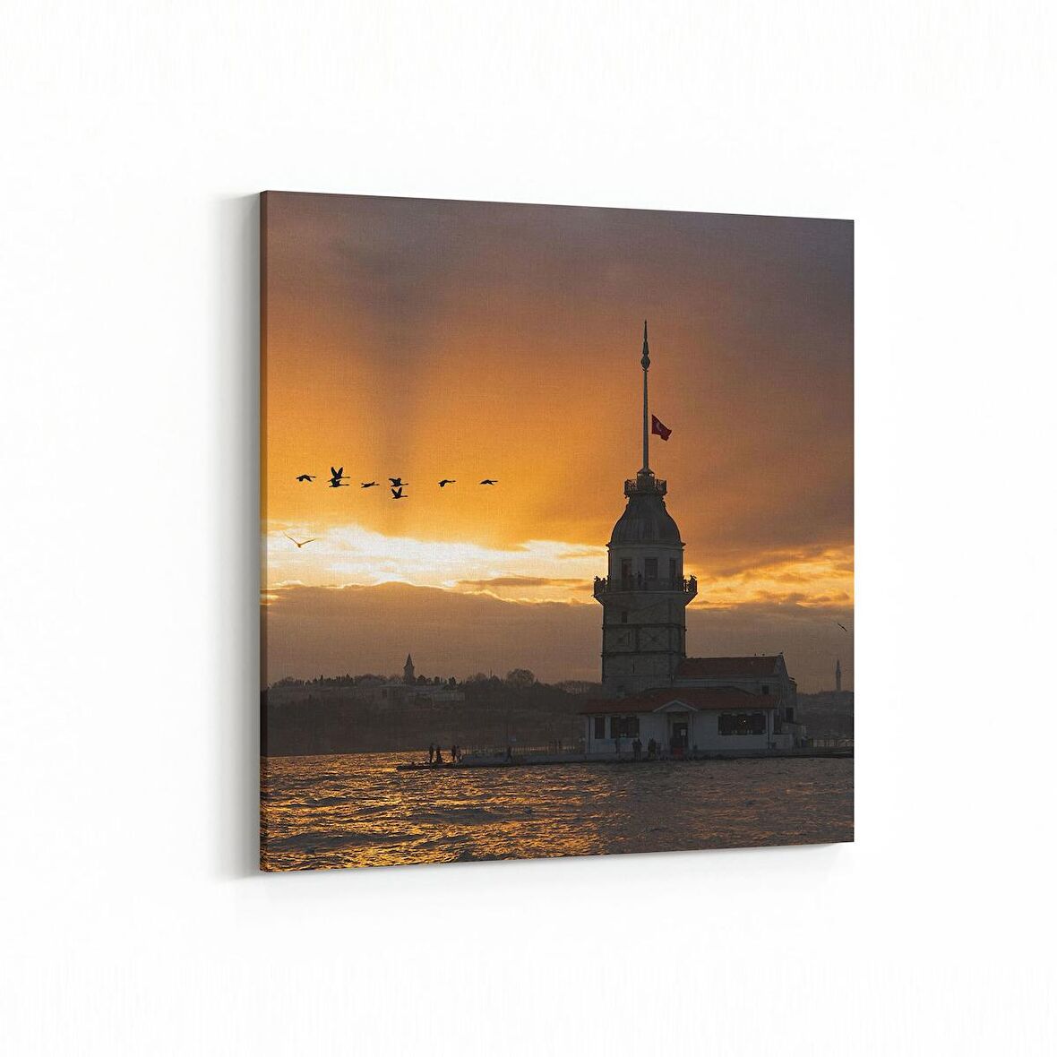 Olla 18448K Yapı Görseli Kare Kanvas Tablo (Ölçü: 25X25)