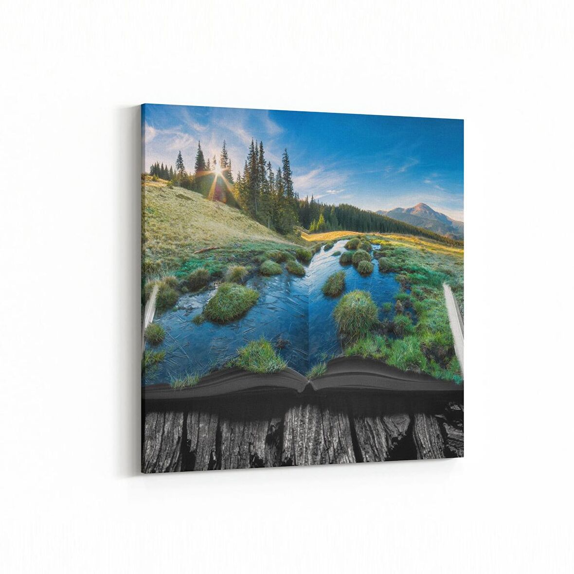 Olla 13207K Doğa / Manzara Görseli Kare Kanvas Tablo (Ölçü: 25X25)