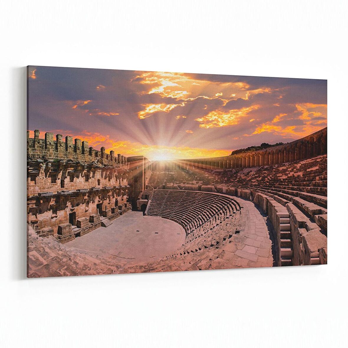 Olla 16017Y Günbatımı Görseli Yatay Kanvas Tablo (Ölçü: 45X30)