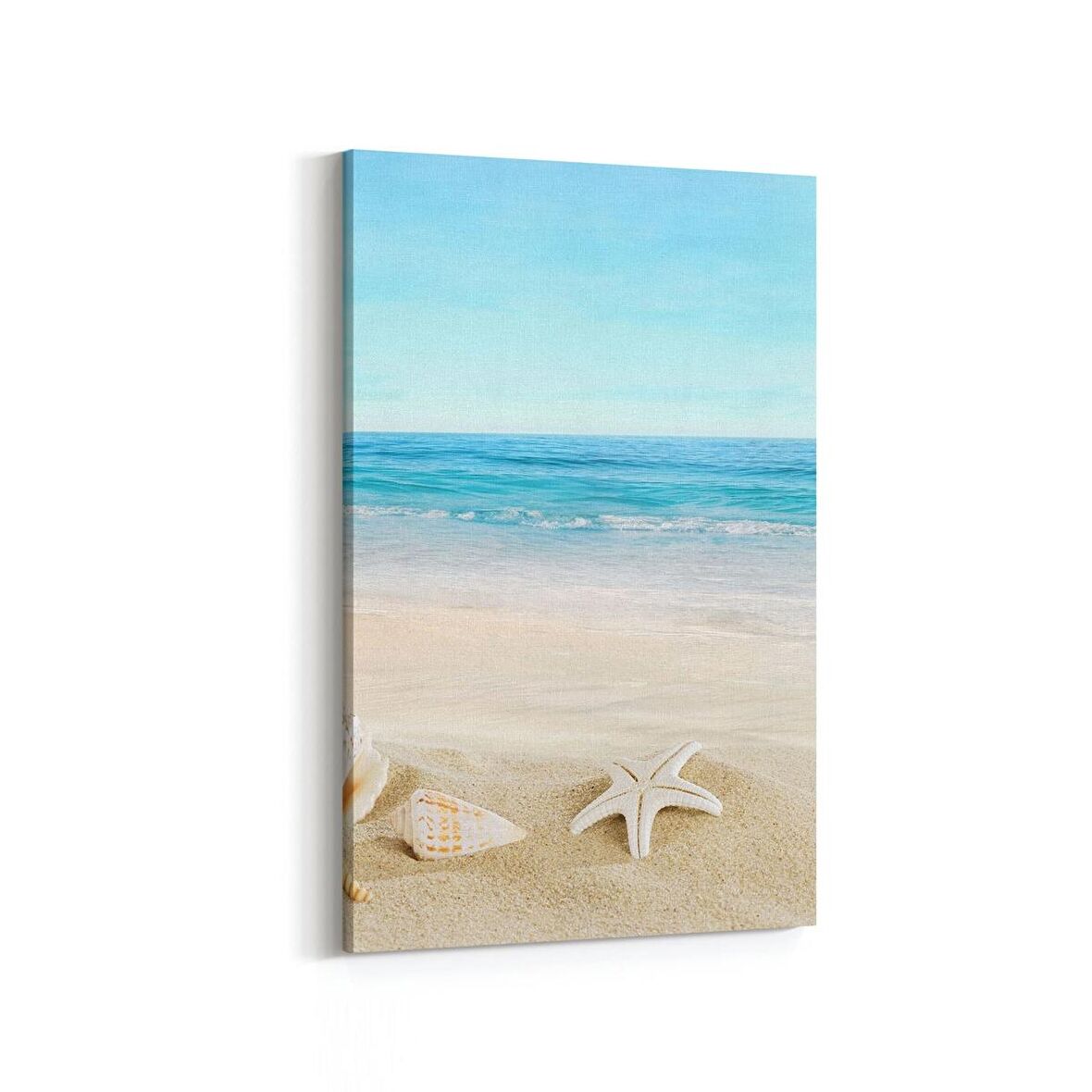 Olla 16411D Kumsal / Sahil Görseli Dikey Kanvas Tablo (Ölçü: 60X90)