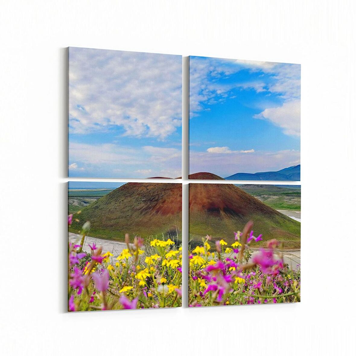 Olla 14353K4 Doğa / Manzara Görseli Kare 4'lü Kanvas Tablo (Ölçü: 125X125)