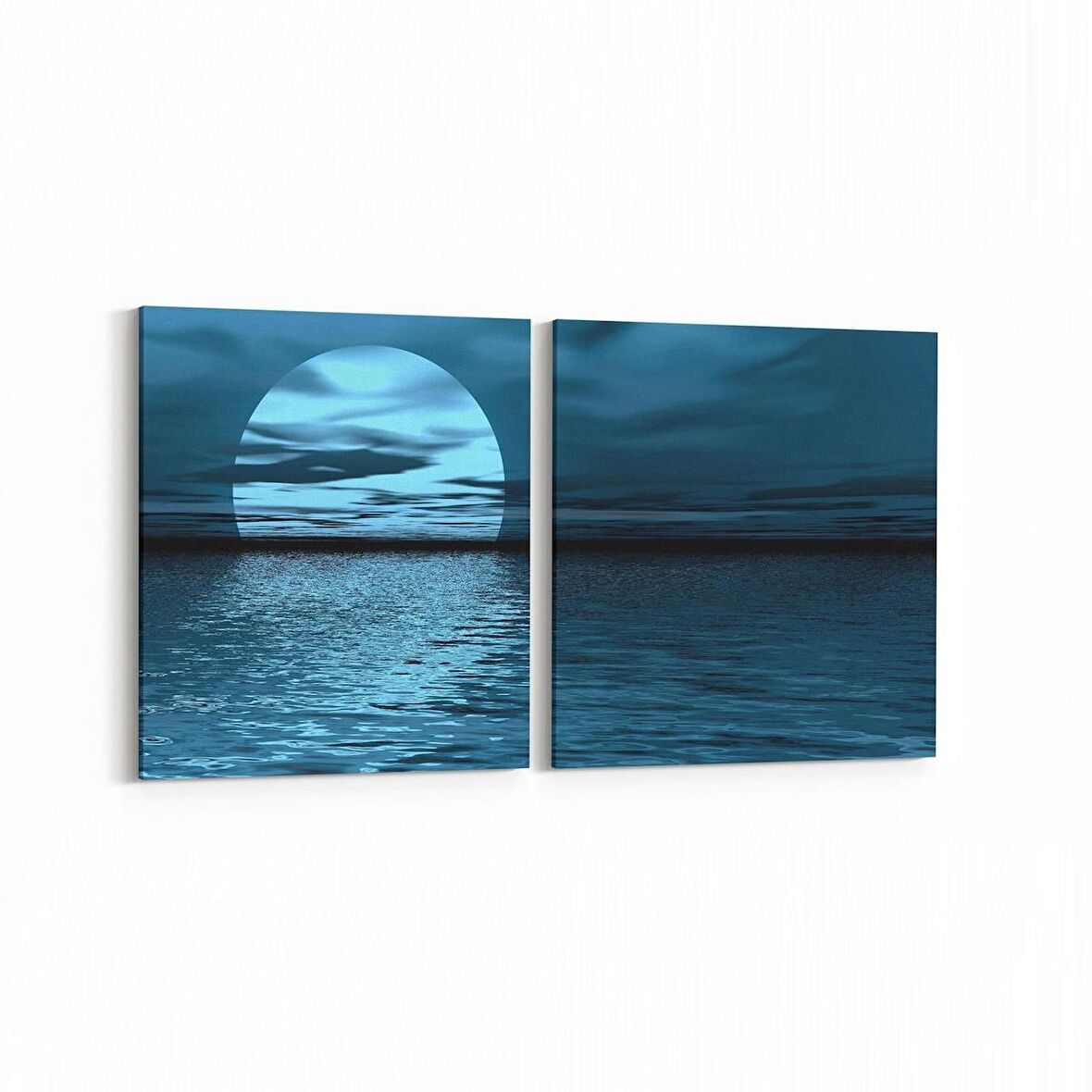 Olla 13677K2Y Doğa / Manzara Görseli Kare 2'li Yatay Kanvas Tablo (Ölçü: 105X50)