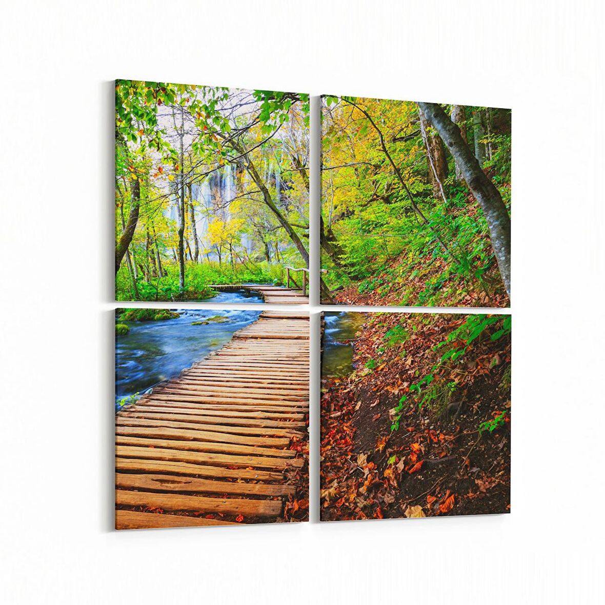 Olla 14165K4 Doğa / Manzara Görseli Kare 4'lü Kanvas Tablo (Ölçü: 65X65)