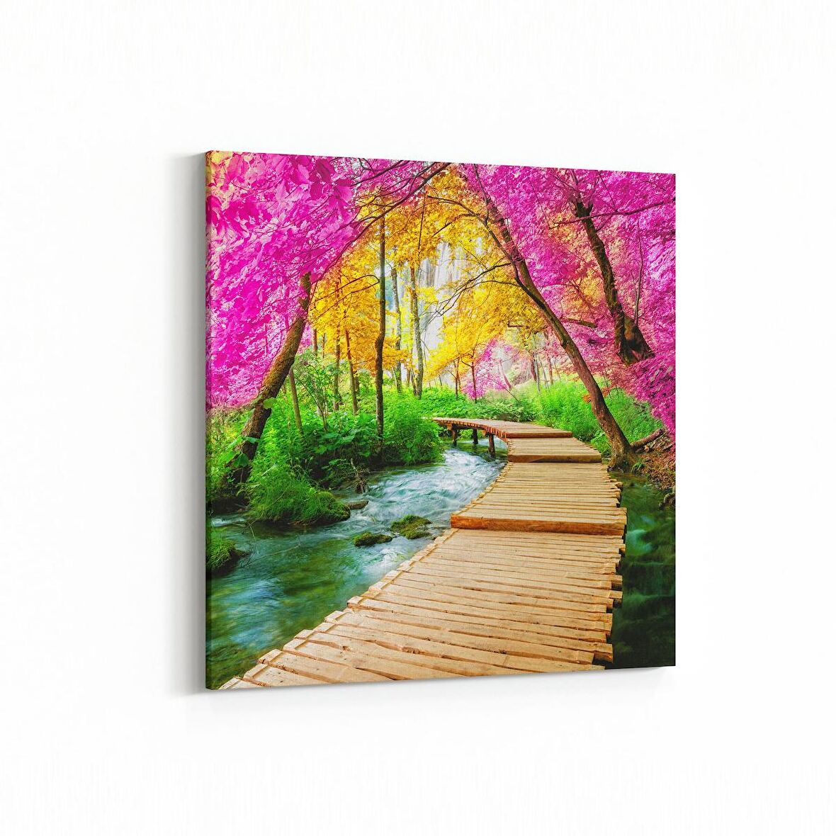 Olla 13359K Doğa / Manzara Görseli Kare Kanvas Tablo (Ölçü: 30X30)