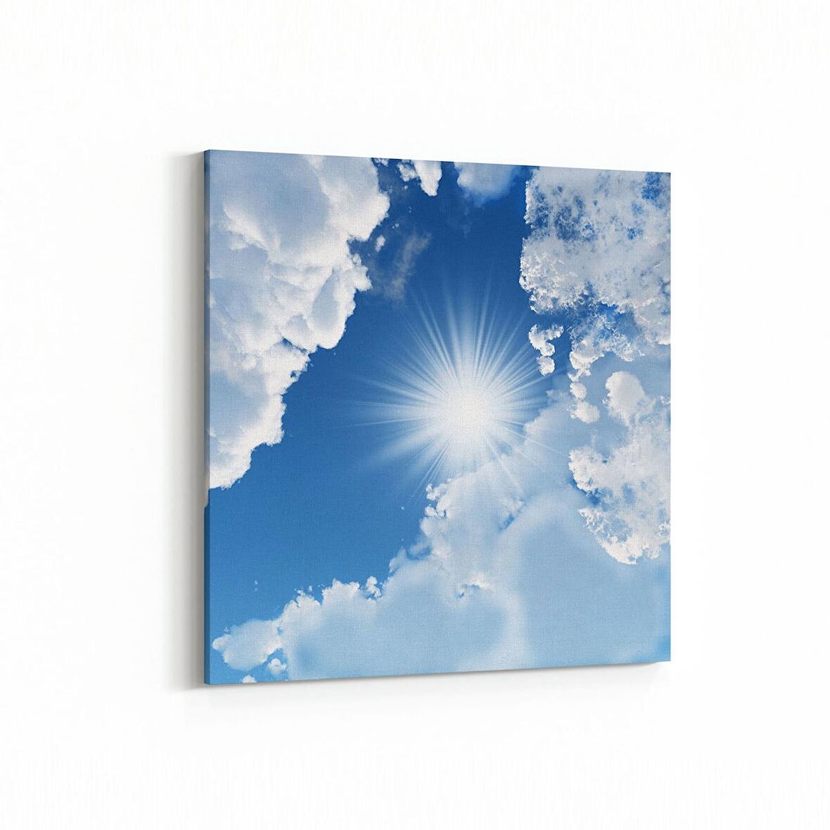 Olla 15756K Gökyüzü Bulut Görseli  Kare Kanvas Tablo (Ölçü: 60X60)