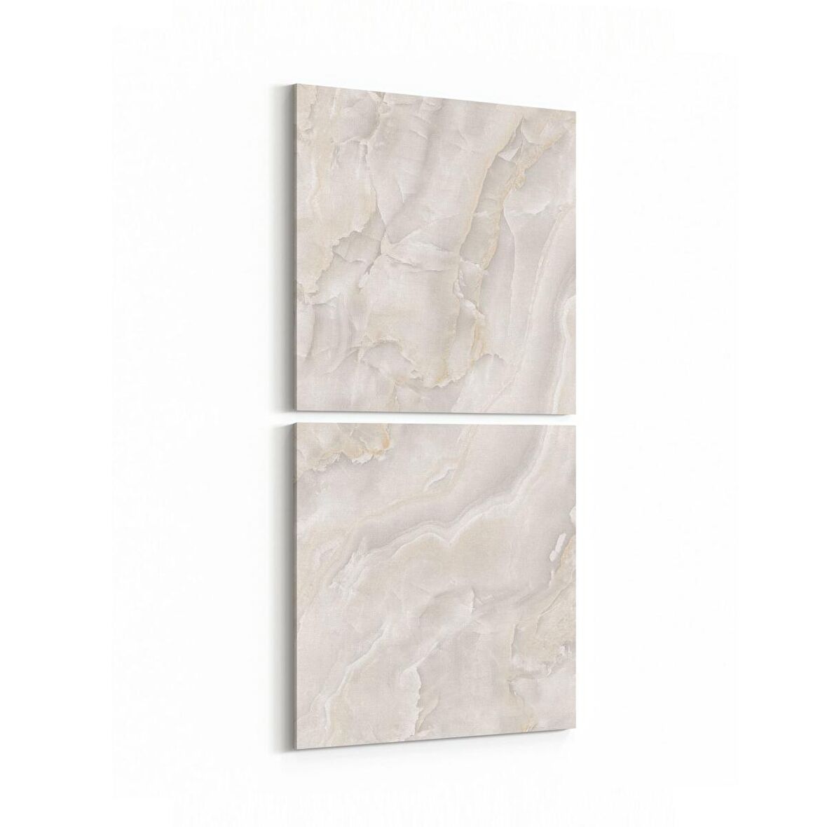 Olla 16729K2D Mermer Desen Görsel Kare 2'li Dikey Kanvas Tablo (Ölçü: 30X65)