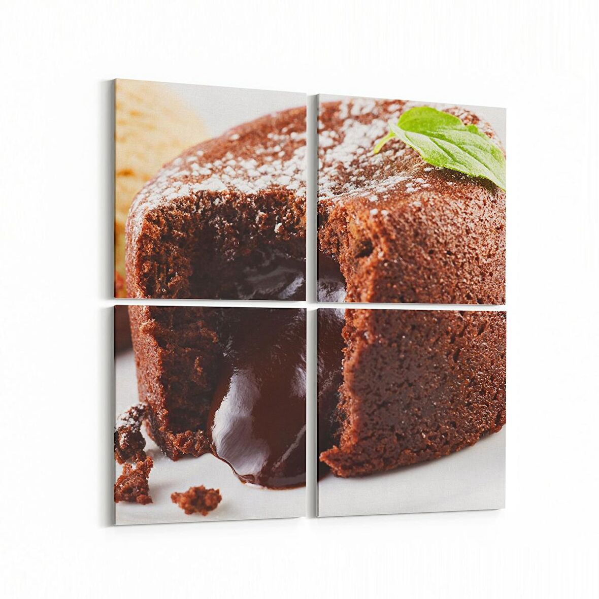 Olla 15301K4 Gıda Görseli Kare 4'lü Kanvas Tablo (Ölçü: 145X145)