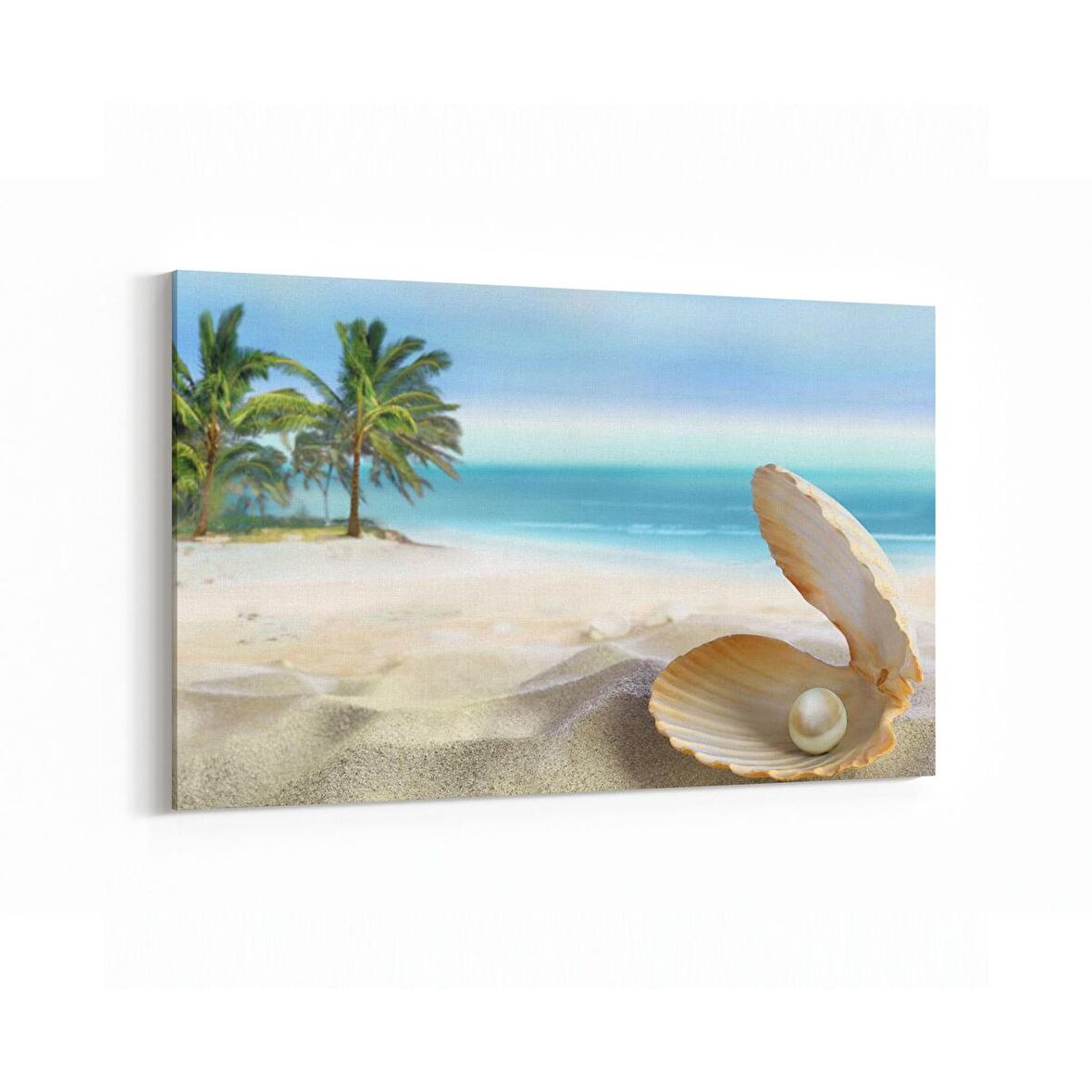 Olla 16612Y Kumsal / Sahil Görseli Yatay Kanvas Tablo (Ölçü: 150X100)